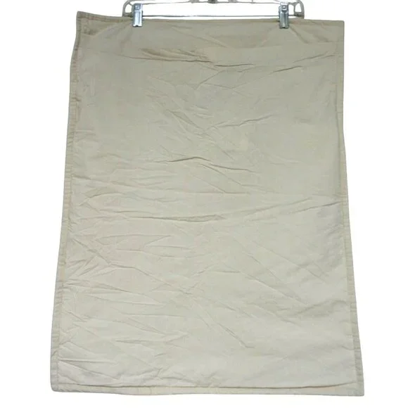 Frontgate Standard Pillow Sham Set Of 2 Cream Off-White Quilted Linen/Cotton 27x